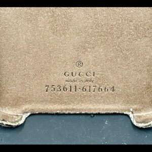Gucci Beige Leather Phone Case iPhone 13 Promax with COA
